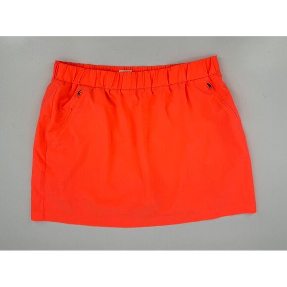 Lou & Grey Skort Wanderweave Bright Orange Athletic Elastic Waist Polyester XL - Picture 1 of 7